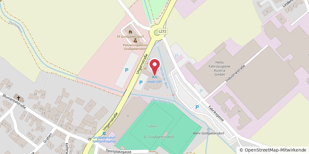 Kartenausschnitt: Ordination Großpetersdorf, Ungarnstraße 10